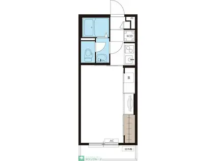 リブリ・横浜西(1K/1階)の間取り写真