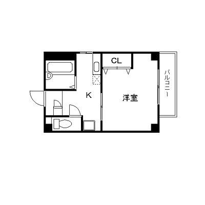 メゾン御影(1K/2階)の間取り写真