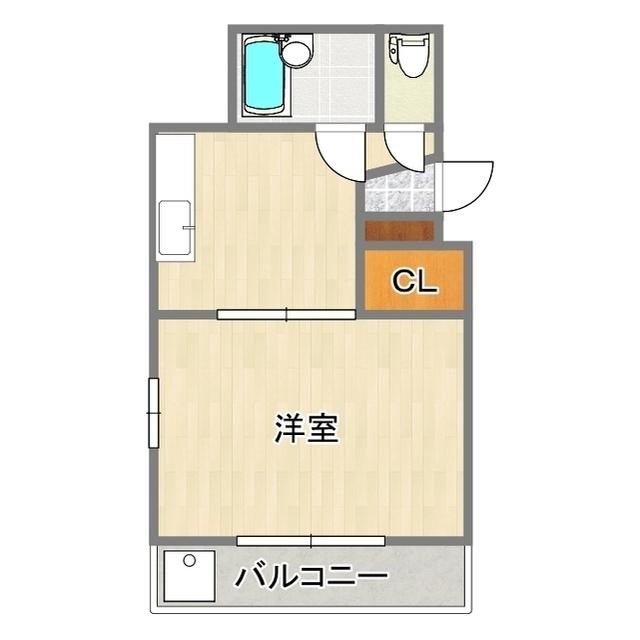 マンションK(1K/1階)の間取り写真