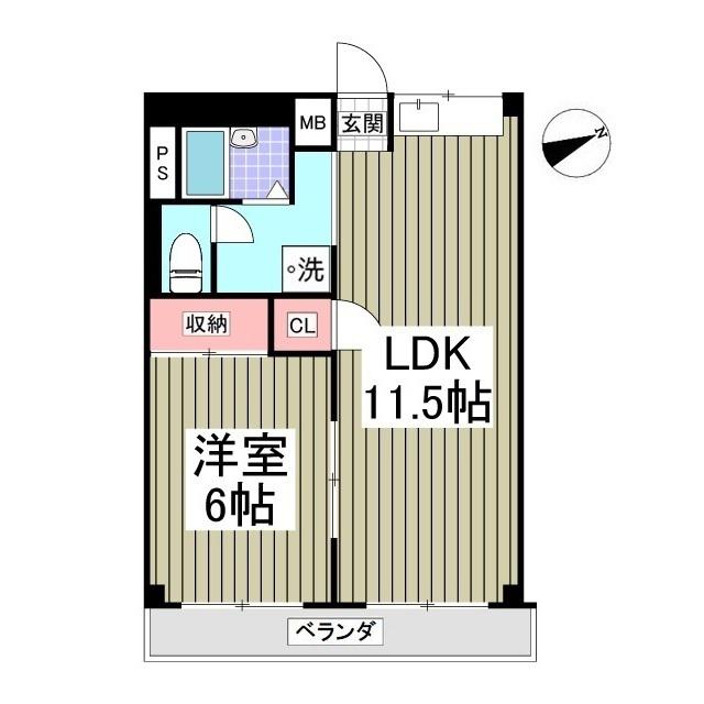 EPOCH HOUSE銀嶺(1LDK/1階)の間取り写真