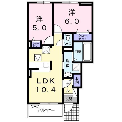 TーSQUARE 11(2LDK/1階)の間取り写真