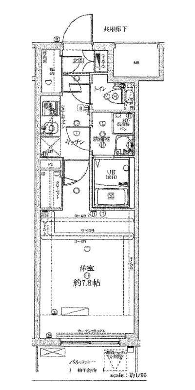 RISING PLACE西浅草(1K/2階)の間取り写真