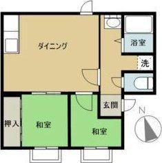 富士ハイツ(2LDK/2階)の間取り写真