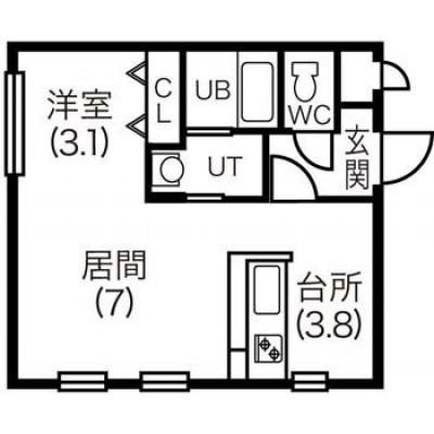 ペラッツィ時任(1LDK/3階)の間取り写真