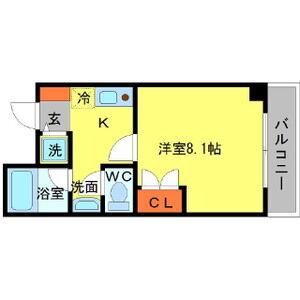 グリーンハイツ豊川II(1K/2階)の間取り写真