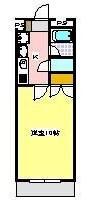ビバーチェI(1K/1階)の間取り写真