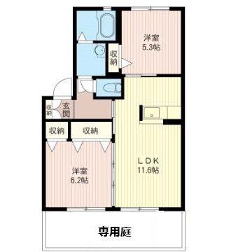 プランドール(2LDK/2階)の間取り写真