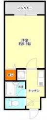 ソレイユ(1K/2階)の間取り写真