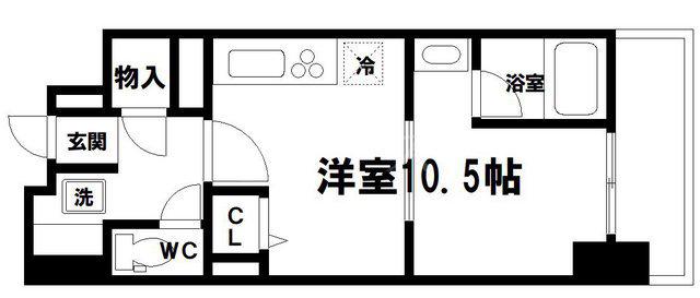 KDX堺筋本町レジデンス(ワンルーム/2階)の間取り写真