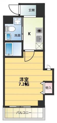 第7美和マンション(1K/5階)の間取り写真