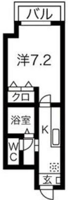 チェルトヴィータ(1K/3階)の間取り写真