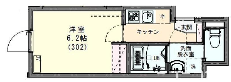 KEI新小岩(1K/3階)の間取り写真