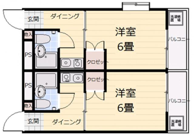 EFT-牛田新町(1K/1階)の間取り写真