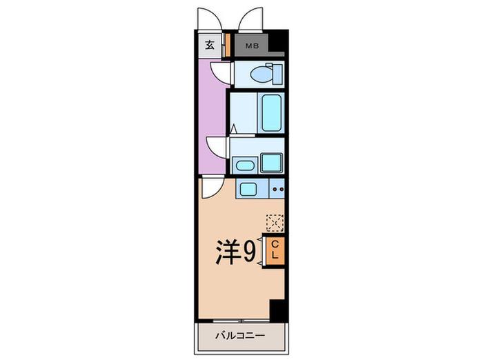 コンフォリアたまプラーザ(ワンルーム/2階)の間取り写真