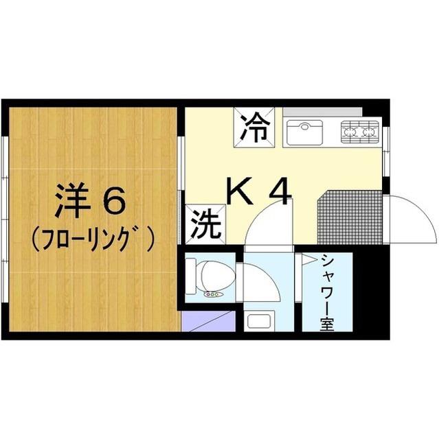 サニーハイツ第3(1K/1階)の間取り写真