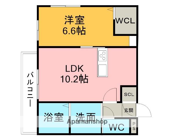 CORRETTO KOTOBUKI(1LDK/3階)の間取り写真