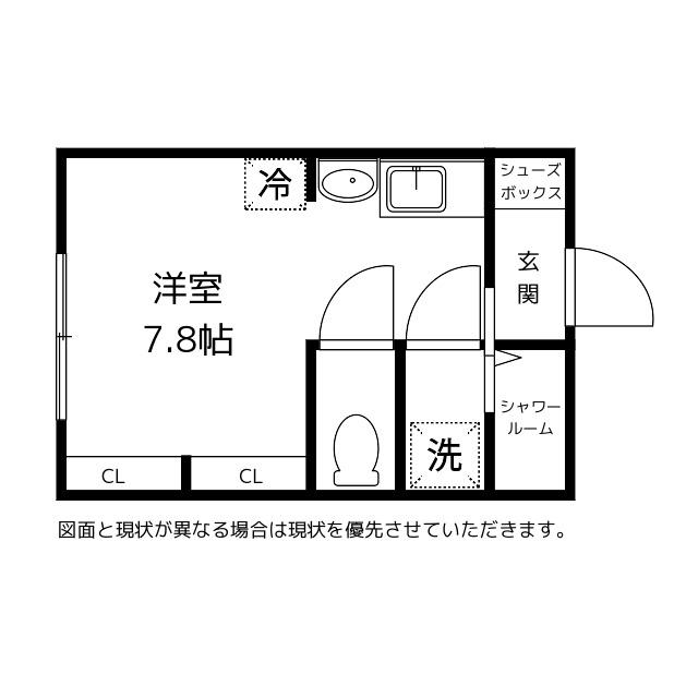 LALLURE総曲輪ST(ワンルーム/4階)の間取り写真