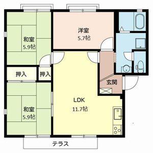 メゾンプレミール(3LDK/2階)の間取り写真