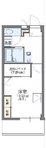 レオパレスナラヤ(1K/4階)の間取り写真
