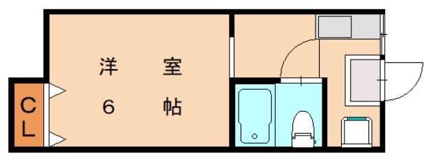 オレンジコーポ(1K/2階)の間取り写真