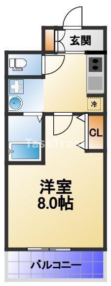 ビガーポリス143松ヶ枝町(1K/6階)の間取り写真