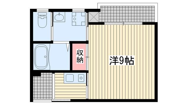 ハイツ・コンブリオ(1K/2階)の間取り写真