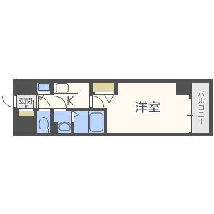 プレサンスみなと元町駅前(1K/10階)の間取り写真