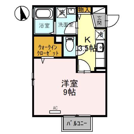 サニーハウス法善寺(1K/2階)の間取り写真