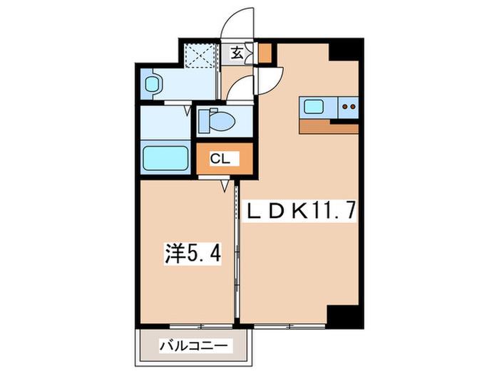 ファウンテンヒルズ御殿場(1LDK/4階)の間取り写真