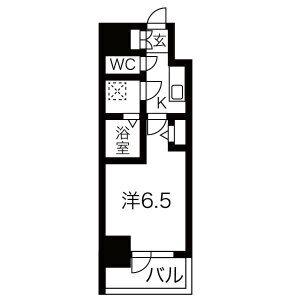 ファステート栄セントラル(1K/7階)の間取り写真