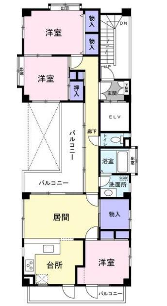 ビーエフビル(3SLDK/2階)の間取り写真