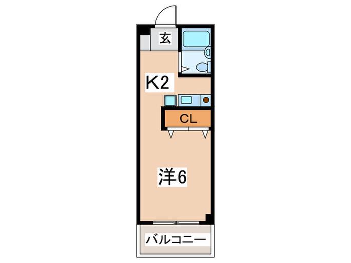 ライフモリ1号館(1K/3階)の間取り写真