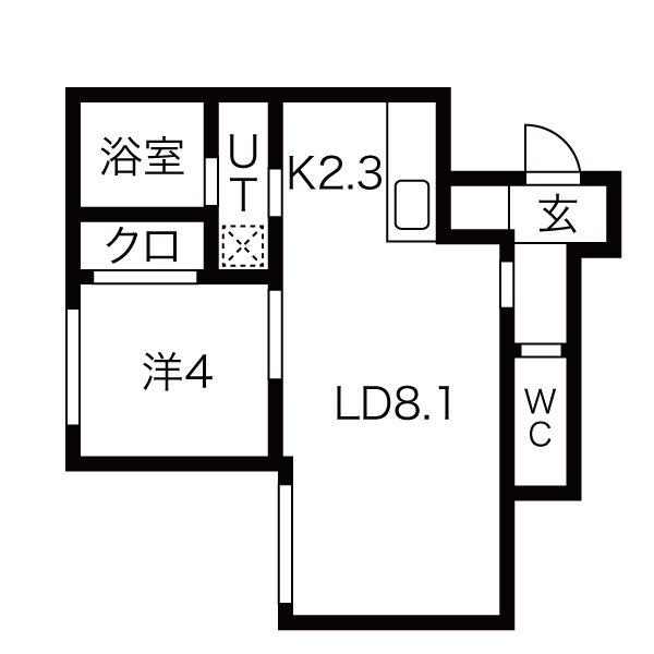 パーマネント アーク ブレス(1LDK/3階)の間取り写真