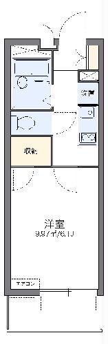 レオパレス元住吉桜下(1K/1階)の間取り写真