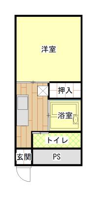 カーサ仲(1K/2階)の間取り写真