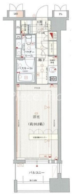 デュオン新大阪レジデンス(1K/8階)の間取り写真
