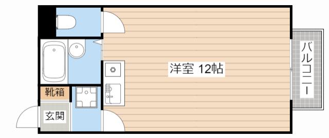石部の郷なべしゃろーむ(ワンルーム/2階)の間取り写真