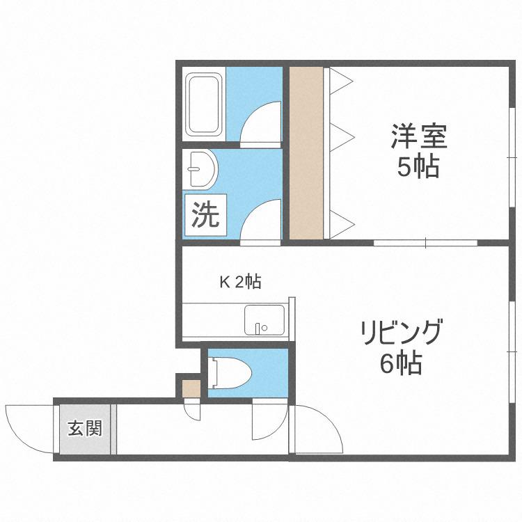 ステージノア北円山(1LDK/1階)の間取り写真