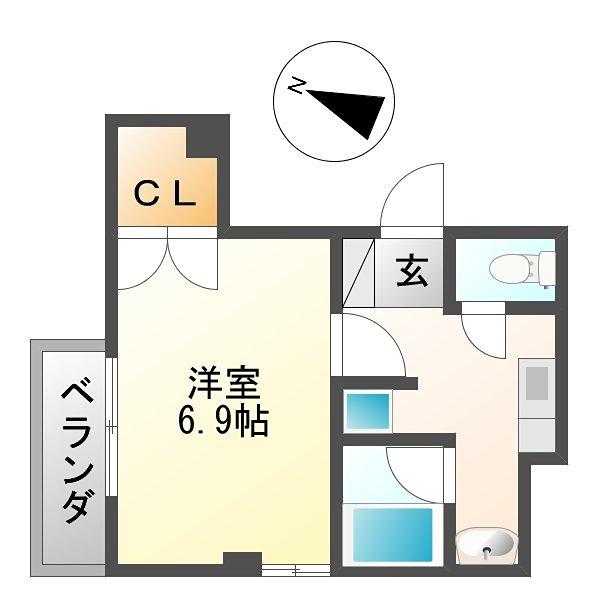 セラヴィ(1K/3階)の間取り写真