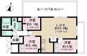 アドミラル碑文谷(3LDK/3階)の間取り写真