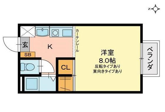 黒住コーポD(1K/1階)の間取り写真