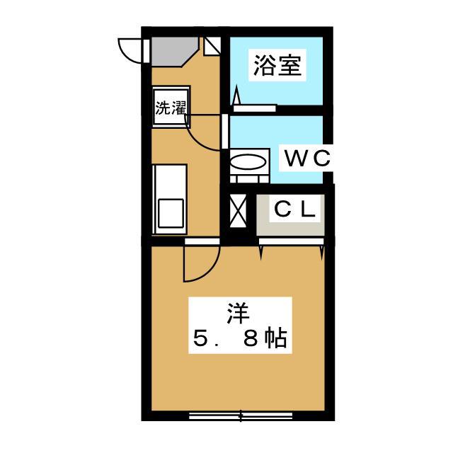 エスコート松戸新田(1K/1階)の間取り写真