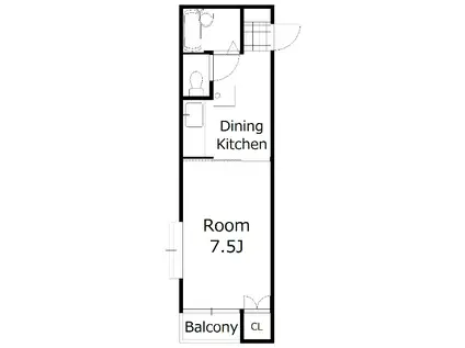 JOYハウス(1DK/1階)の間取り写真