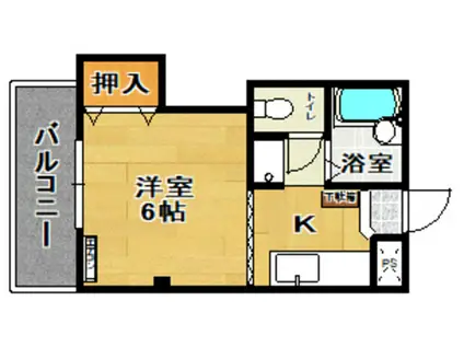 メゾンキャンパスII(1K/3階)の間取り写真