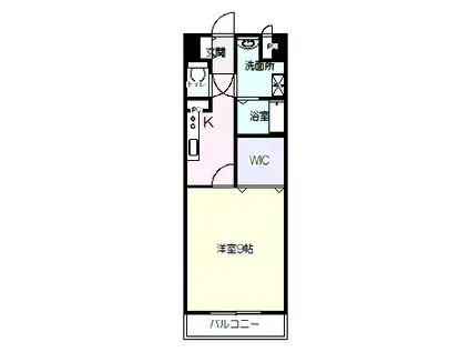 ブランシェ・四ツ谷(1K/3階)の間取り写真