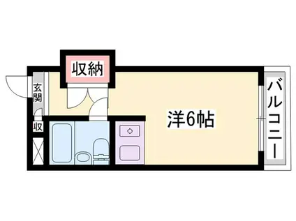 JOY姫路壱番館(ワンルーム/5階)の間取り写真