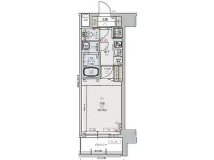 ディクス大阪城イーストレジデンス(1K/5階)の間取り写真