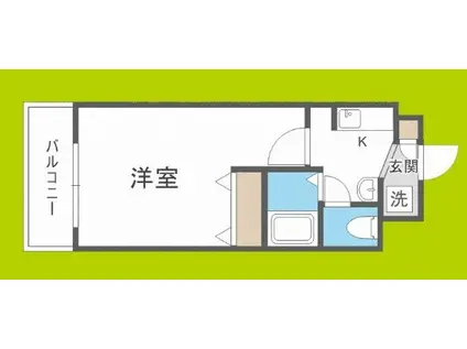 Mプラザ長堀(ワンルーム/9階)の間取り写真