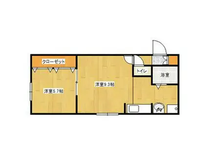 パトラス白石(1LDK/4階)の間取り写真