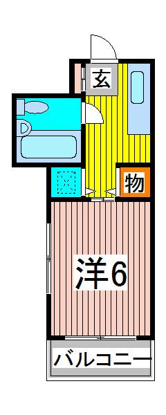 K.N.CITY(1K/9階)の間取り写真